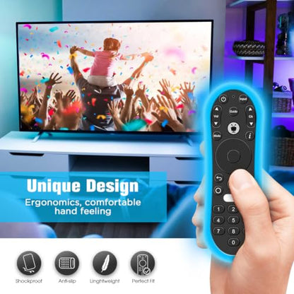 Silicone Case for TiVo Stream 4K Remote, Anti-Slip Shockproof Protective Cover for TiVo Stream Remote Controller Sleeve Protector Skin (Glow Blue) - color: Glow Blue