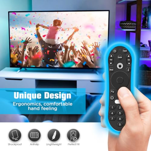 Silicone Case for TiVo Stream 4K Remote, Anti-Slip Shockproof Protective Cover for TiVo Stream Remote Controller Sleeve Protector Skin (Glow Blue) - color: Glow Blue