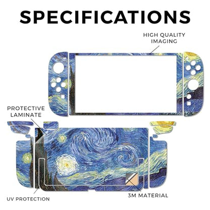 Glossy Glitter Gaming Skin Compatible with Nintendo Switch 2 Console Only - Starry Night - Premium 3M Vinyl Protective Wrap Decal Cover - Easy to Apply | Crafted in The USA by MightySkins - color: Starry Night, size: Switch 2 Console Skin Only, style: Glo