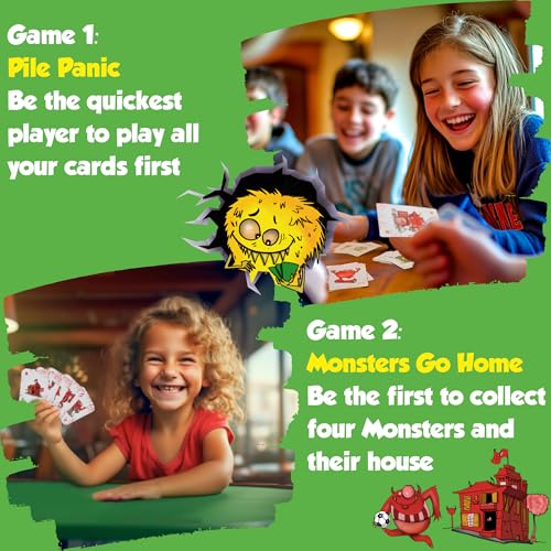 Speedy Monsters-Card Games for Kids Ages 4-8, Fast-Paced and Easy to Learn | Fun, Colorful Monster Match Game. No Reading Required. No Turns, Everyone Plays at Once. For 2-6 Players, Ages 6&Up - style: Speedy Monsters