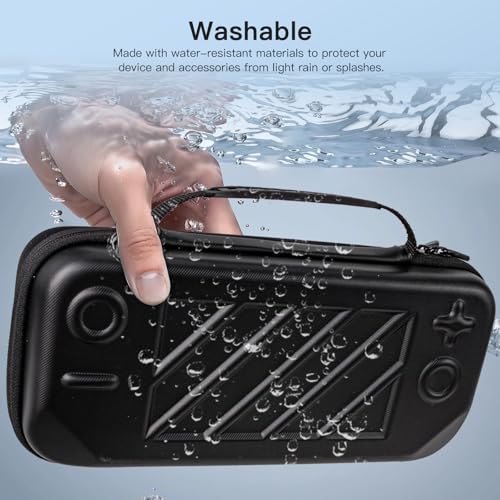 Carrying Case for My Arcade Atari Gamestation Go Retro Video Games Console,Stand Hard Shell Cover with Shoulder Straps for My Arcade Atari Gamestation Go Cable Charger & Accessories ,Shockproof,Black