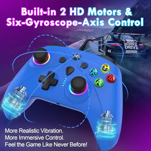 UGAME Wired Versatile Controller for Xbox/PS4/Switch/PC, Wire Control for Xbox Series X/S, Xbox One with Back Paddles, 1000Hz Polling, Turbo, RGB Game Light (1 White Mando) - color: white
