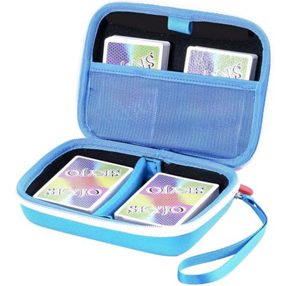 ProCase Hard Playing Card Game Carrying Case, Holds 300+ Cards -Blue | Travel Storage Box, Compatible with UNO, Five Crowns, SKYJO, PlayMonster and More Card Games, Case Only - color: Blue