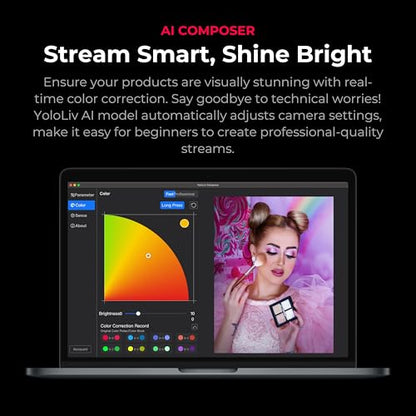 YOLOLIV YoloCam S7, 4K60 Streaming Webcam with Interchangeable Lens | ToF AutoFocus, Software Control, 4X Zoom, HDR, DSLR-Like Control, Cinematic Effects, HDMI Out & USB Out, Camera Body Only