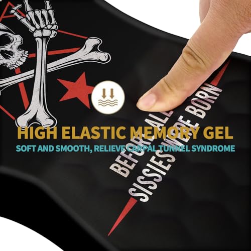 Hokafenle Ergonomic Mouse Pad Wrist Support with Massage Design, Wrist Rest Pain Relief Mousepad with Memory Foam&Non-Slip PU Base, Mouse Pads for Wireless Mouse & Desk (12x8 inch,Gen X) - color: HK031-Gen X