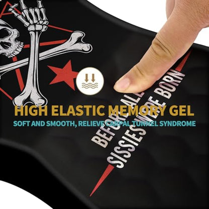 Hokafenle Ergonomic Mouse Pad Wrist Support with Massage Design, Wrist Rest Pain Relief Mousepad with Memory Foam&Non-Slip PU Base, Mouse Pads for Wireless Mouse & Desk (12x8 inch,Gen X) - color: HK031-Gen X