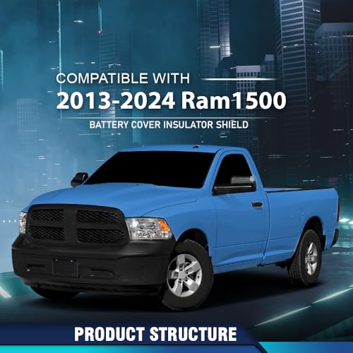 PIT66 Battery Cover Insulator Shield Compatible with Dodge Ram 1500 2013-2018 5033397AE - style: 2013-2024 Dodge Ram 1500