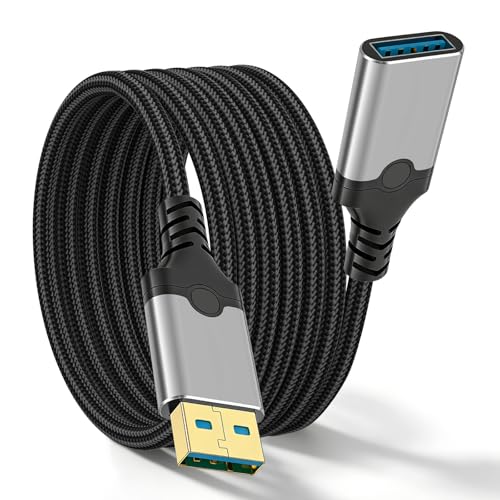 USB Extension Cable 10FT, USB Extender High-Speed Data Transfer | USB 3.0 Type A Male to Female Extender Cables Compatible with Gamepad, Printer, Webcam, USB Keyboard, Flash Drive, Hard Drive - size: 10FT