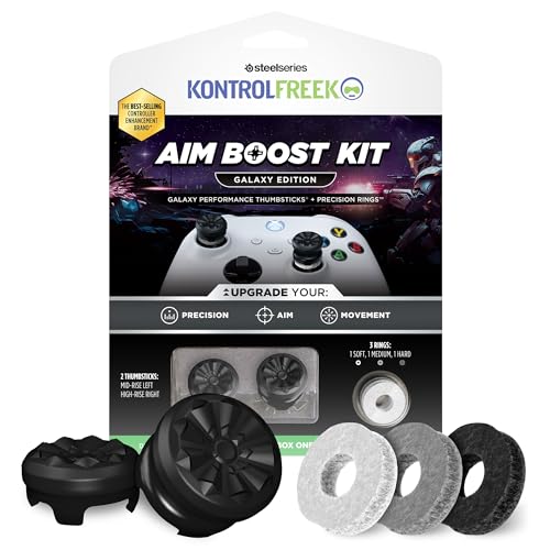 KontrolFreek Aim Boost Kit for Xbox One and Xbox Series X Controller | Includes Performance Thumbsticks and Precision Rings | Black Galaxy Edition - color: Black