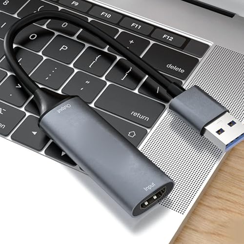 4K Video Capture Card, HDMI to USB3.0 with 1080P 60Hz Output, No External Power Needed, for Gaming Live Streaming Recording