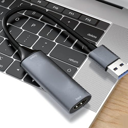 4K Video Capture Card, HDMI to USB3.0 with 1080P 60Hz Output, No External Power Needed, for Gaming Live Streaming Recording