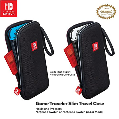 Game Traveler Officially Licensed Nintendo Switch OLED & Nintendo Switch GoPlay System Case - BONUS Slim Case Included, Travel with Your Complete NSW System and/or Your Handheld, (NNS5000)