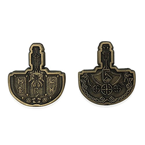 Norse Foundry Adventure Coins - A Set of 10 Metal Plated Novelty Coins in Vikings Style - Perfect for Any Roleplaying Game (RPG) or LARP Session - style: Vikings