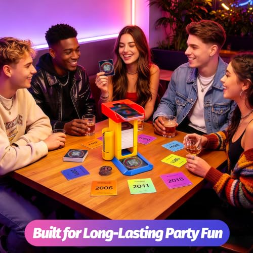 3-in-1 Game Organizer and Scanning Stand Compatible with Hitster | Card Storage Box & Token Holder - Hands-Free Smartphone Tray for Seamless Music Trivia Play - Desktop Party Game Accessory
