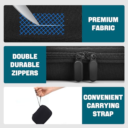 Camera Case for Canon PowerShot SX740/ SX730/ SX720/ SX620/ G7 X Mark II III Digital Camera, Camera Protective Box Hard Travel Storage Bag, Mesh Pocket fits Cable, Batteries, SD Card, Black | Protective Carry Bag, Shockproof Shell, Dust Resistant, Accesso