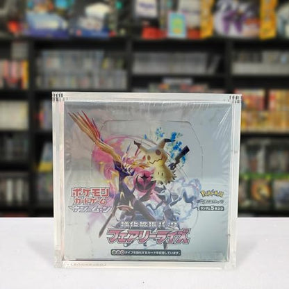 Acrylic Display Case Compatible for Pokemon Japanese Booster Box – Fits VSTAR Universe, Shiny Star V, VMAX Climax, Tag Team GX All Stars, Shiny Treasure ex – Dustproof Protector Box Holder - Large - style: JP Box L (1)