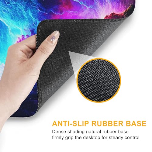 Mouse Pad for Gaming Neon Universe Nebula Big Gaming Mousepad Large Extended Mouse Mat Non-Slip Rubber Base Desk Pad with Stitched Edges for Office Gamer Home 35.4"X 15.7" - color: Boy Watching Wild Sunset