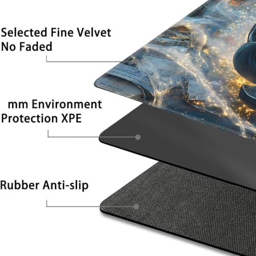 for MTG Game Playmat - 24 x 14 inches with Dices and Storage Bags, Non-Slip Base for TCG and Board Game Card Mats, Trading Card Games Mat, Enchanted Lotus of Love Pattern Collectible Card Playmats - color: Jv-playmat-p7-1-d118