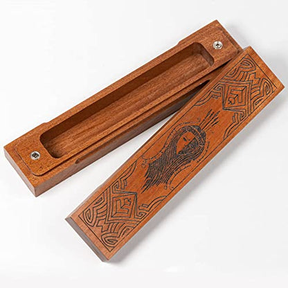 Wooden DND Dice Box, Dice Holder Case with Felt Lined Magnetic Lid for D&D Tabletop Game - Acacia (Hela-Black) - color: Hela-Black