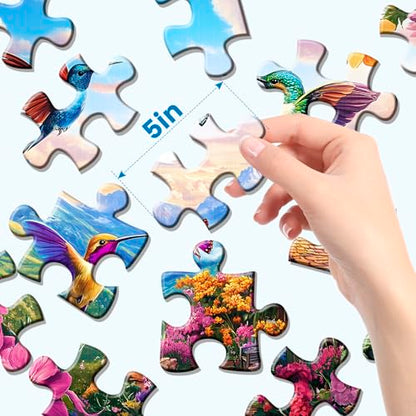 6 Packs 16 Large Piece Puzzle for Seniors Puzzle Dementia Alzheimer's Products Activities for Seniors Elderly Adult Dog Cat Turtle Easy Jigsaw Puzzle Alzheimers Memory Games with 6 Storage Bags - style: 16 Large Pieces