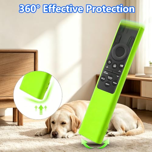 3Pack Remote Cover for Samsung Smart TV，Protective Silicone Case for Samsung Remote Control BN59-01357 BN59-01385 BN59-01265A, Anti-Slip Silicone Sleeve Skin CAN Glow in The Dark Blue Purple Green