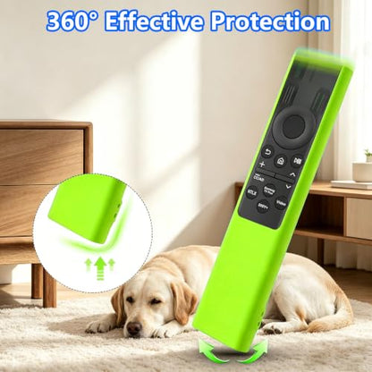 3Pack Remote Cover for Samsung Smart TV，Protective Silicone Case for Samsung Remote Control BN59-01357 BN59-01385 BN59-01265A, Anti-Slip Silicone Sleeve Skin CAN Glow in The Dark Blue Purple Green