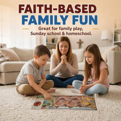 Travofun Exodus Magnetic Snakes and Ladders Bible Game Ages 5–8 | Magnetic snakes and ladders Bible board game for church, Sunday school, family game night and travel - style: Exodus Adventure