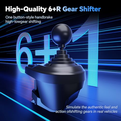PXN V9 GEN2 Gaming Steering Wheel for PC, Xbox & PS4 | 270°/900° USB Sim Racing Wheel with Hall Pedals, H Shifter, Dual Paddles, Vibration Feedback, RGB & App Support