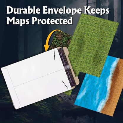 Arcknight The Wild Outdoors Roleplaying Battlemaps; 16 Modular RPG Maps in 8 Double-Sided Pages, 1" Square Grid, Modular & Versatile Design for Tabletop Gaming - for Dungeons & Dragons, Pathfinder - style: Wild Outdoors