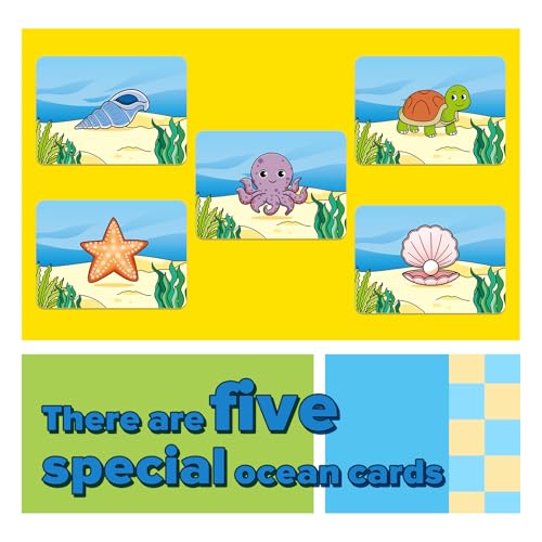 Broytain Word Ocean Phonics Board Game for Kids, Educational Learning Board Game for Boys and Girls, Reading and Spelling Game Ages 4-6, Classroom Travel Indoor Outdoor Family Game