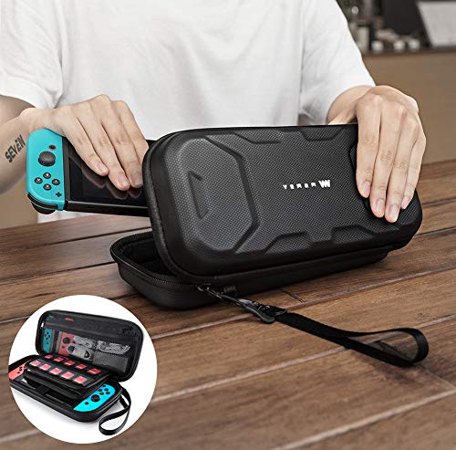 Mumba Carrying Case for Nintendo Switch OLED/Switch 1/Switch Lite, [Standard Version] Protective Travel Carry Case Pouch for Nintendo Switch Console & Accessories (Black) - color: Black