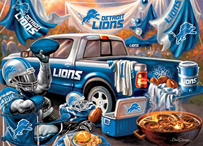 Masterpieces 1000 Piece Jigsaw Puzzle for Adults - NFL Detroit Lions Gameday - 19.25"x26.75" - style: Detroit Lions