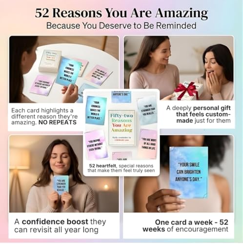 Isaac Liev Affirmation Cards for Women, Men & Teens – 52 Uplifting Positive Quotes & Inspirational Messages - style: Amazing Affirmation