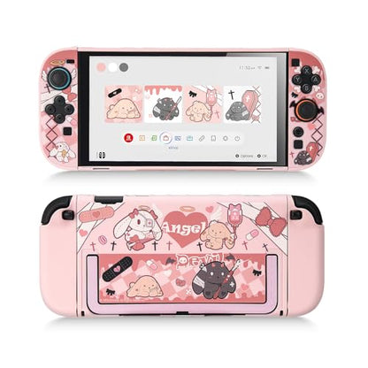 GeekShare Slim Protective Case Compatible with Switch 2 (2025), Anti-Scratche and Shock-Absorption Dockable Hard Shell for Switch 2 Game Console - Gothic Bunny - color: Gothic Bunny
