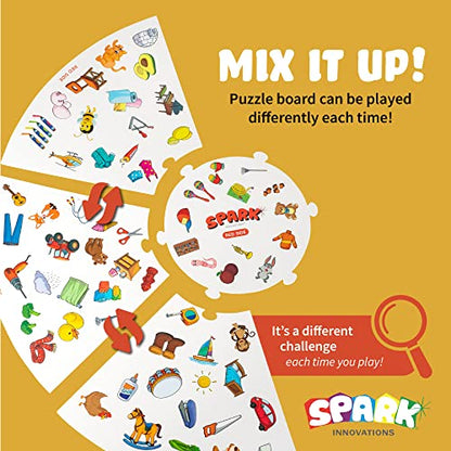 Matching Game Preschool Board Games for Kids 2-in-1 Picture Cards, Match and Category Games, Speech Therapy Materials, Educational Games for Kids 3 and Up