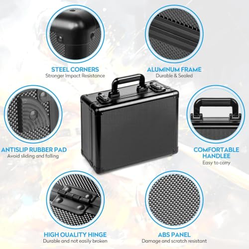 Graded Card Storage Box, Top Loaders Storage Case, Sports Trading Card Box, Cards Slab Case PSA MTG CSG BGS SGC One Touch Magnetic Card Holder, Waterproof Carrying Collector Boxes (Large) - size: Large
