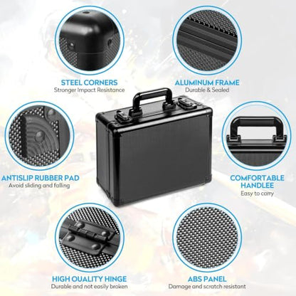 Graded Card Storage Box, Top Loaders Storage Case, Sports Trading Card Box, Cards Slab Case PSA MTG CSG BGS SGC One Touch Magnetic Card Holder, Waterproof Carrying Collector Boxes (Large) - size: Large