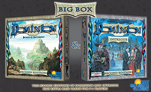 Rio Grande Games Dominion Card Game Big Box 2nd Edition with Extra Base Cards for 5-6 Players