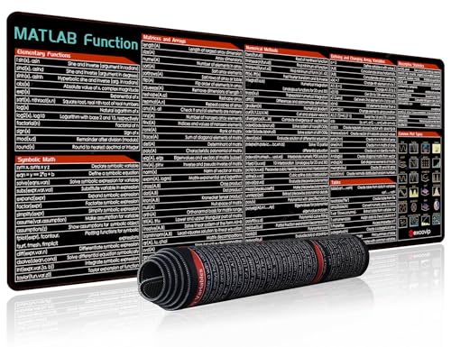 excovip Shortcuts Mouse Pad for Matlab-Extended Large Cheat Sheet Mousepad PC Office Spreadsheet Keyboard Mouse Mat Non-Slip Stitched Edge 80x30x0.2 cm 0458 - color: for Matlab