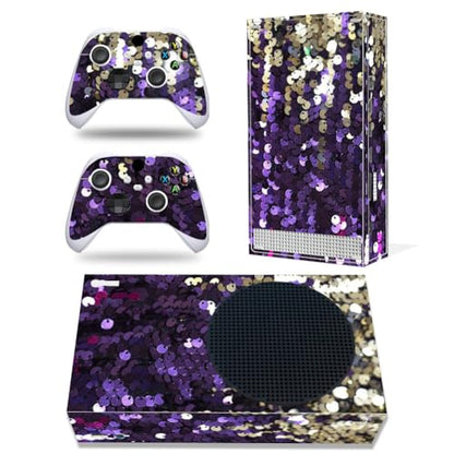 Xbox Series S Stickers Full Body Vinyl Skin Decal Protective Cover for Microsoft Xbox Series S Console and Controllers (Series S Purple) - color: Series S purple