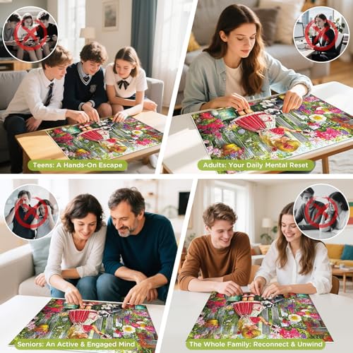 500 Pieces Puzzle for Adults, Beautiful Girl Jigsaw Puzzle, Cute Dog Garden Flowers Puzzle for Kids Adults Seniors, Recycled Cardboard Puzzle with Letters on Back, Fun Family Game Birthday Party Gift - color: Beautiful Girl
