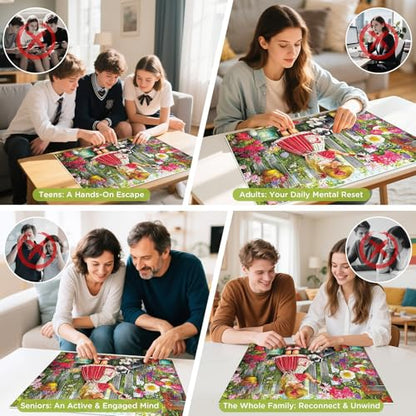 500 Pieces Puzzle for Adults, Beautiful Girl Jigsaw Puzzle, Cute Dog Garden Flowers Puzzle for Kids Adults Seniors, Recycled Cardboard Puzzle with Letters on Back, Fun Family Game Birthday Party Gift - color: Beautiful Girl