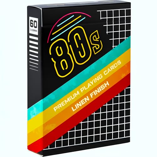 80s Retro Playing Cards | Printed by USPCC | Limited Edition, 100% Custom Deck for Players, Cardists & Collectors