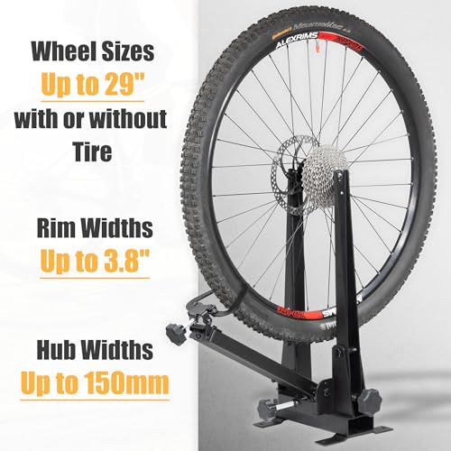 CyclingDeal Bicycle Wheel Truing Stand - Essential Maintenance Tool for Rim Truing with Heavy-Duty Base - Fits Wheel Sizes up to 29", Hub Widths up to 150mm