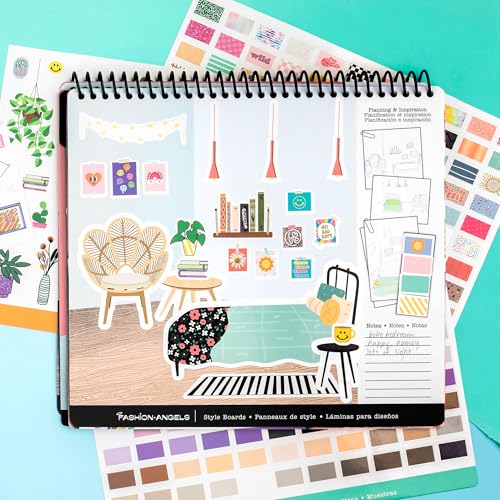 Fashion Angels Interior Design Sticker Stylist Set | Includes 20 Style Boards, 14 Sticker Sheets & 550+ Aesthetic Room Decor Stickers, Ideal for Kids & Girls - style: Custom