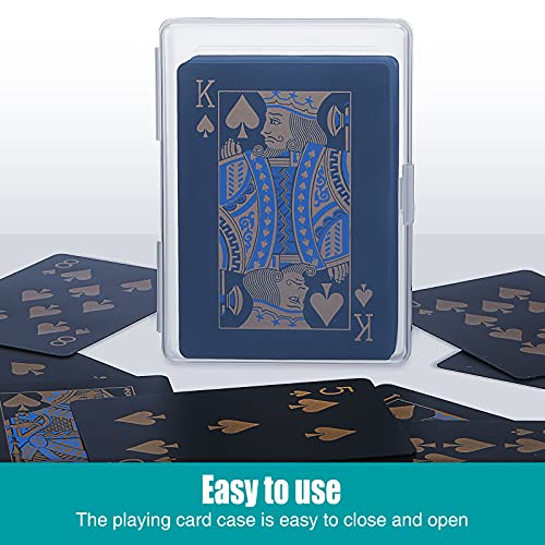Queekay 36 Pcs Playing Card Cases Plastic Trading Card Deck Holders Clear Empty Storage Box Organizers for Gaming, 3.8 x 2.7 x 0.8 Inch