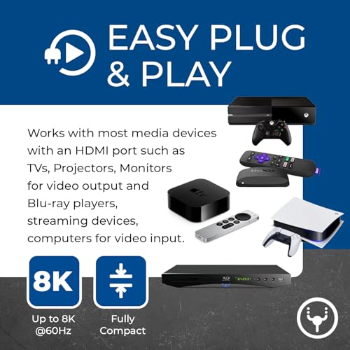 OREI 8K Bi-Directional HDMI Switch 2x1/1x2 – 8K@60Hz, 4K@60Hz, 40Gbps, HDCP 2.3, HDR10+, Dolby Vision (UHDS-212) | OREI 8K Bi-Directional HDMI Switch 2x1/1x2 – 8K@60Hz, 4K@60Hz, 40Gbps, HDCP 2.3, HDR10+, Dolby Vision