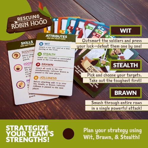 Rescuing Robin Hood – Cooperative Deck-Building Card & Strategy Tabletop Board Game | 1-5 Players | Ages 10+ | Medieval Fantasy Adventure | Kids, Teens, Adults, Family & Friends | Co-Op Fun Game Night