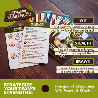 Rescuing Robin Hood – Cooperative Deck-Building Card & Strategy Tabletop Board Game | 1-5 Players | Ages 10+ | Medieval Fantasy Adventure | Kids, Teens, Adults, Family & Friends | Co-Op Fun Game Night