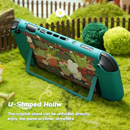 GeekShare Protective Shell Compatible with Switch 2, Kawaii Cartoon Dockable Case for Switch 2, Anti-Scratch and Shock-Absorption Design Cover Skin - Bunny Garden - size: For Switch 2